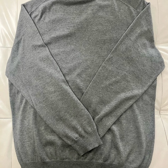 Men’s J.Hilburn Grey V-Neck Sweater L - Picture 3 of 4
